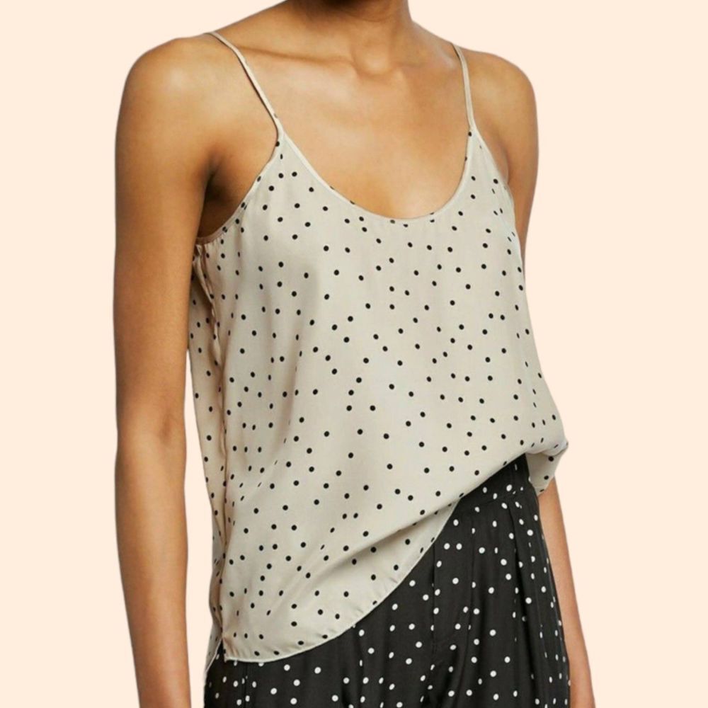 ATM Anthony Thomas Melillo Silk Polka Dot Tank